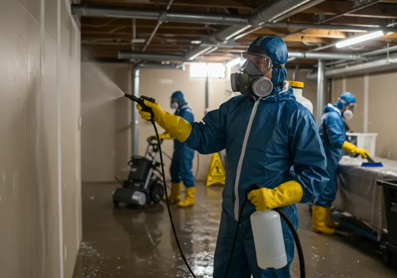 Basement Sanitization and Antimicrobial Treatment process in Vincent, AL